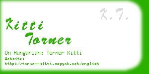 kitti torner business card